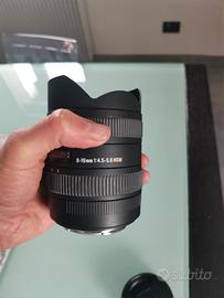 Obbiettivo sigma 8/16 Canon