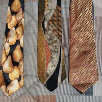 Tris cravatte vintage in pura seta