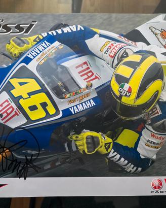 Poster Valentino Rossi Yamaha 2004 autografato ori