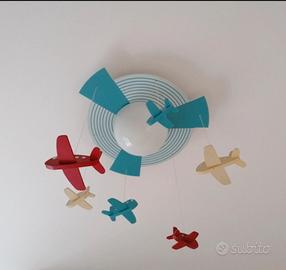 Plafoniera Lampadario  applique bambini con aerei