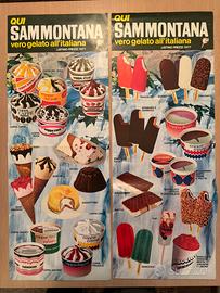 SAMMONTANA gelati cartelli anno 1977 originali