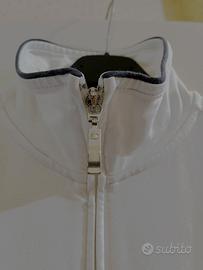 Champion Felpa aperta avanti con cerniera, bianca