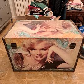 Baule Contenitore Pop Art - Marilyn Monroe Vintage