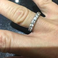 Fedina oro bianco 18kt con diamanti