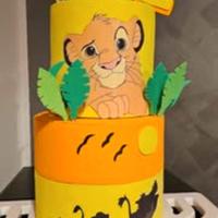 Torta scenografica Re leone - Simba con nome Giuli