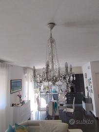lampadario elegante finto vetro trasparente