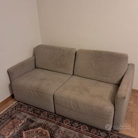 Divano 2 posti relax [grigio-beige]