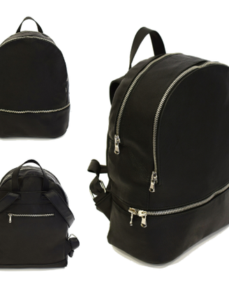 Zaino Donna Vera Pelle Nero Borsa Zainetto Viaggi