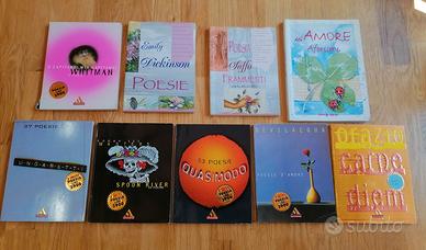 Lotto composto da 9 libri di poesia 