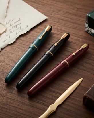 Collezione 3 Parker Slimfold pennini oro 14 CT