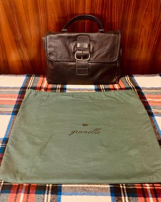 Borsa Granello in pelle nera vintage