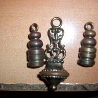 3 ANTICH TENDICORDA PESI IN OTTONE MASSICCIO TENDE