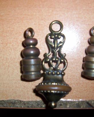 3 ANTICH TENDICORDA PESI IN OTTONE MASSICCIO TENDE