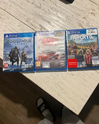 god of war ragnarok, far cry 5, need for speed