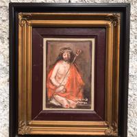 Quadro -gesù- dipinto a olio vintage