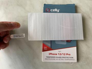 Protezione vetro temperato Celly per iPhone 12