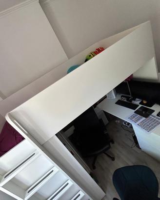 Letto  Ikea con soppalco
