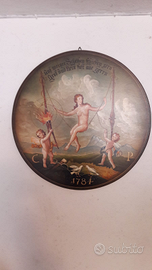 Quadro in legno Serigrafato Rotondo con scritta