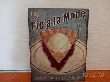 Insegna/cartello vintage torta
