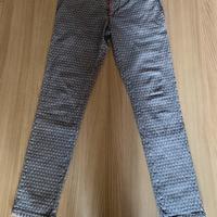 Pantaloni fantasia pois blu chiaro