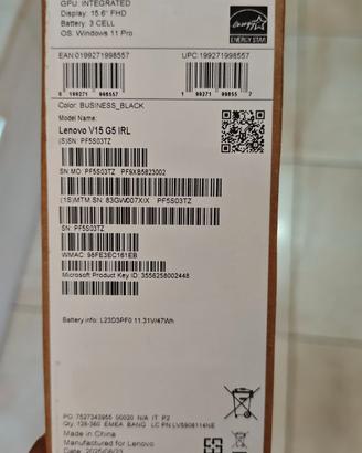 Lenovo V-15 IRL I5-13420H-16GB RAM-512GB SSD