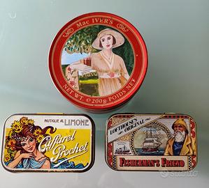 Scatole in latta vintage varie misure