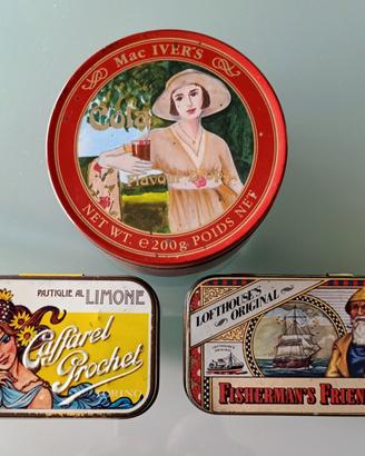 Scatole in latta vintage varie misure