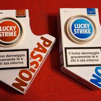 2 contenitori in lamiera sigarette Lucky Strike