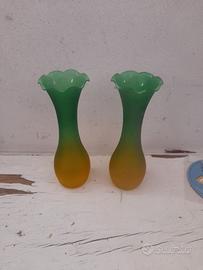 vasetti in vetro colorato come da foto