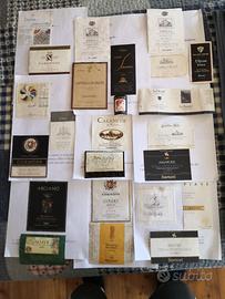 Etichette vino originali anni dal 1990 al 2000