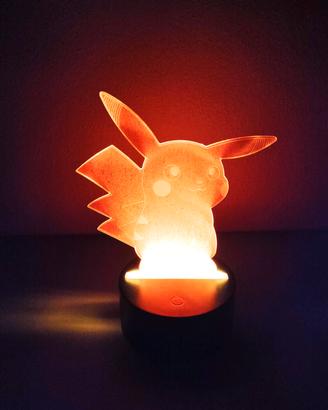 3d lampada pikachu