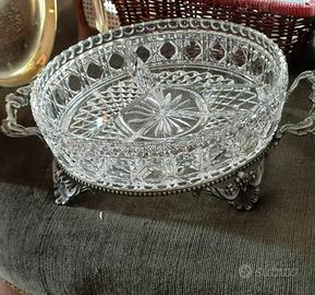 Piatto da portata antipastiera in cristallo