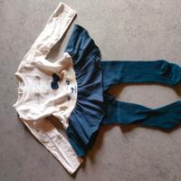 Set 2 pezzi abitino o maxi maglia Prenatal 68 cm