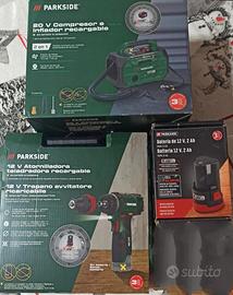 Parkside Trapano avvitatore  12V + Compressore 20V