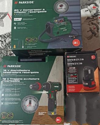 Parkside Trapano avvitatore  12V + Compressore 20V