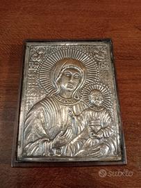 Argento 800 Icona da viaggio Maternità Natività