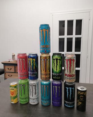 lotto collezione lattine Monster e altre 2 