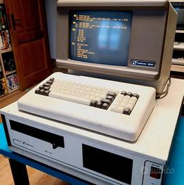 Terminale vintage Seletron con monitor ambra