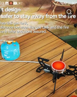 Fornello da campeggio portatile a infrarossi 