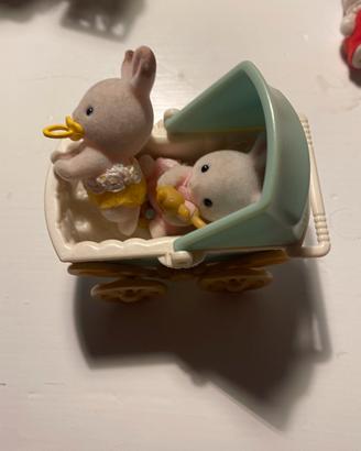 Sylvanian Carrozzina con gemelli