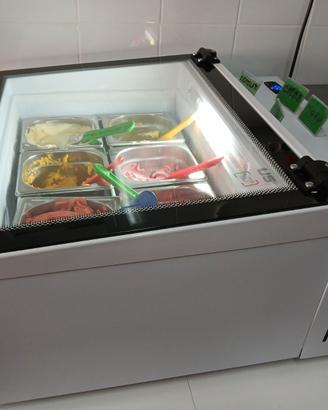 vetrina per gelato 3 o 6 gusti anche per ristorant