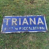 Cartello smaltato stradale originale 1930/40