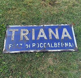 Cartello smaltato stradale originale 1930/40