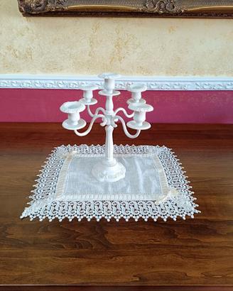 Candelabro 5 braccia - Stile Shabby Chic