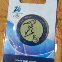 Spilla pittogramma speed skating olimpiadi Milano