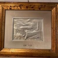 Quadro su lastra d'argento Grottaglie