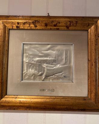 Quadro su lastra d'argento Grottaglie