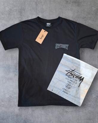 Stüssy T-Shirt Nera Taglia S –  Grafica Retrò 