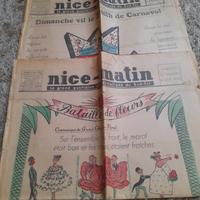 Giornali vintage "Nice-matin" del 1949