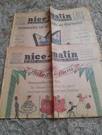 Giornali vintage "Nice-matin" del 1949